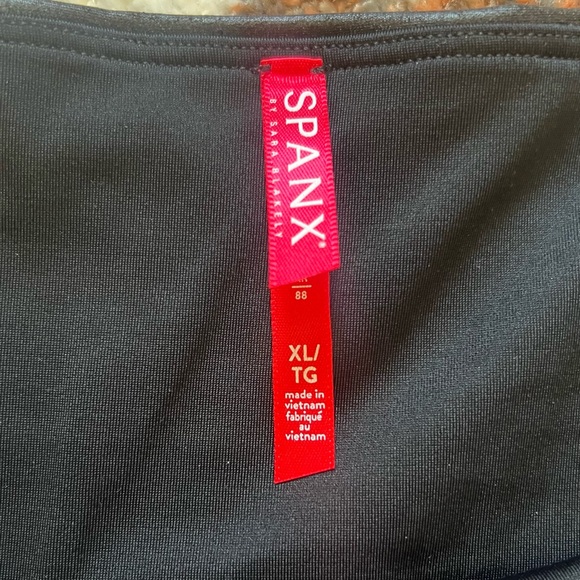 SPANX Moto Faux Leather Leggings Shaping Pants Black Women’s X-Large - Picture 3 of 13